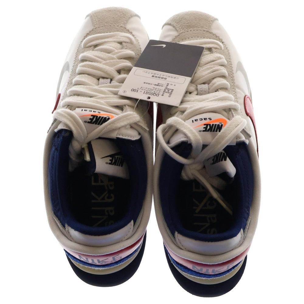 NIKE(ナイキ) ×Sacai Zoom Cortez White and University Red サカイ ズームコルテッツ ローカットスニーカー ホワイト US8/26cm DQ0581-100