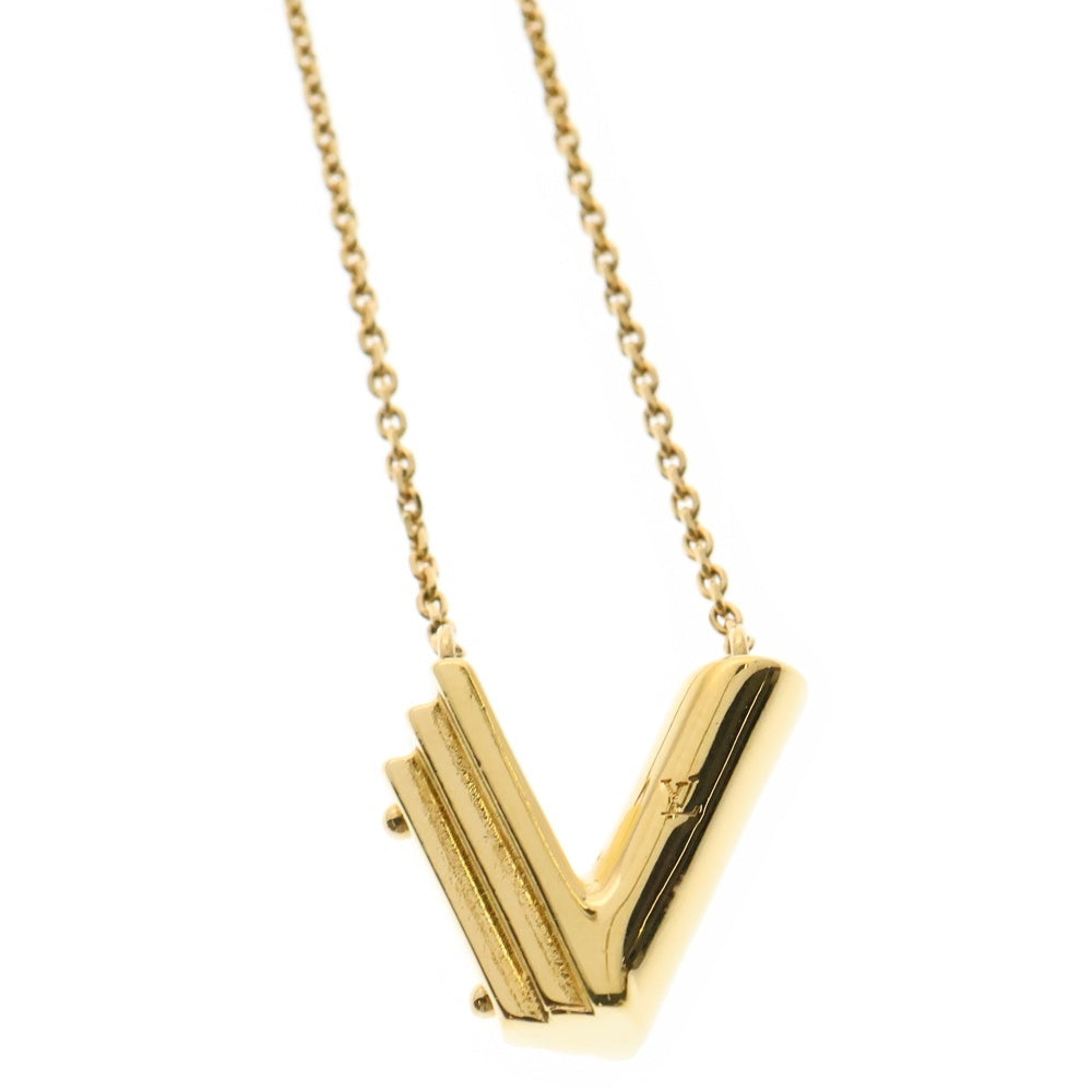 LOUIS VUITTON(ルイヴィトン) LV&ME V ミー&ミー イニシャル ネックレス GP ゴールド アクセサリー M61077