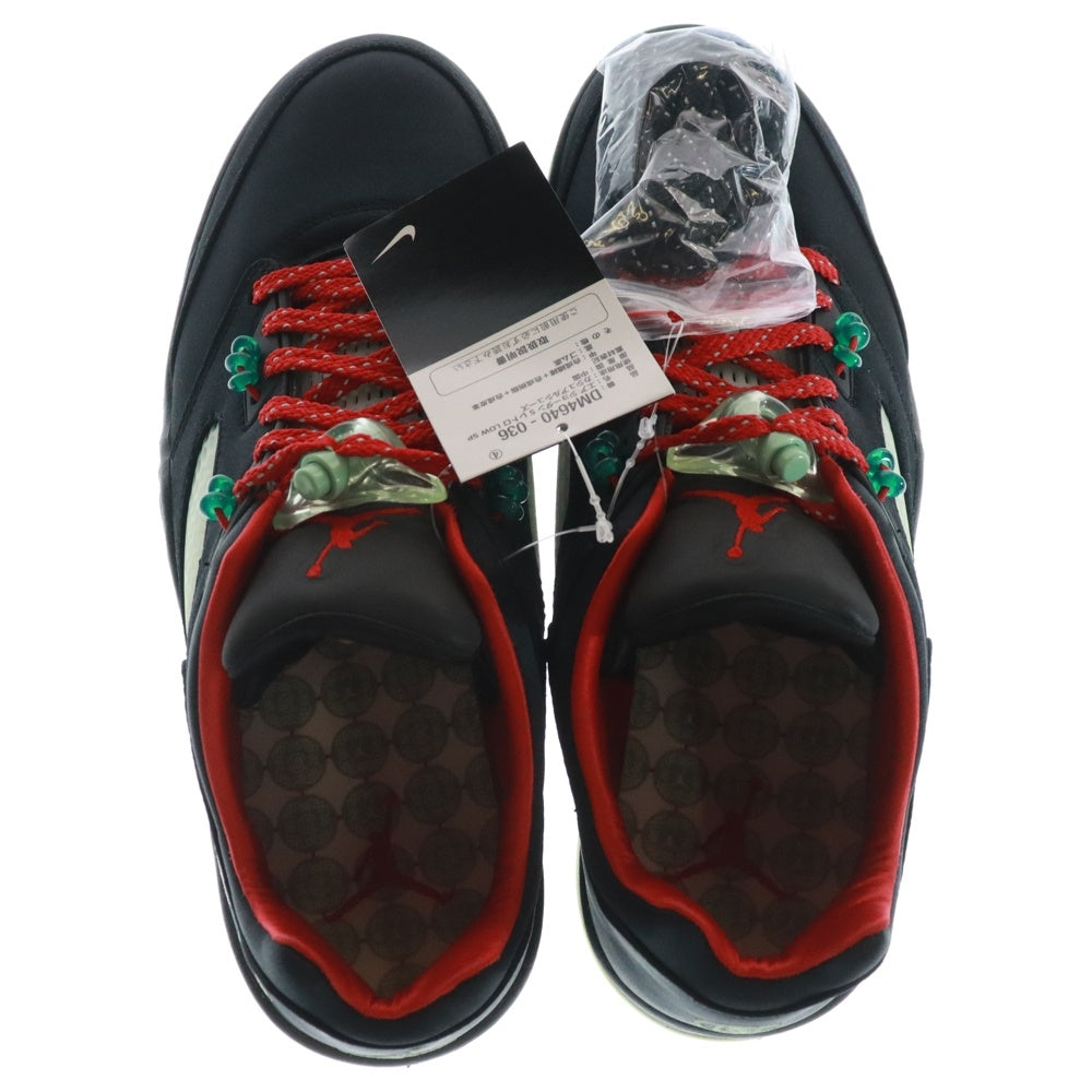 NIKE(ナイキ) ×CLOT AIR JORDAN 5 RETRO LOW SP クロット エアジョーダン 5 ジェイド ローカットスニーカー ブラック US12/30.0cm DM4640-036