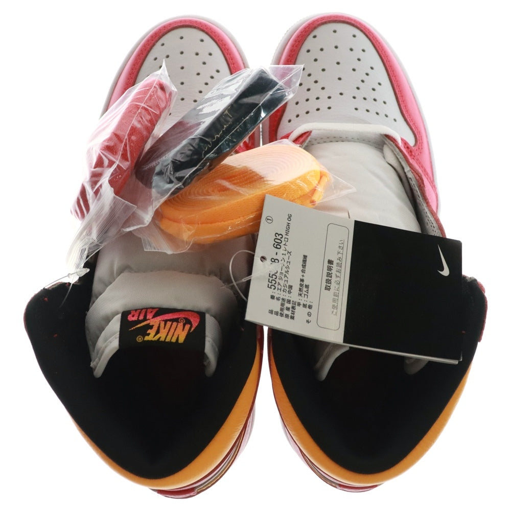 NIKE(ナイキ) AIR JORDAN 1 HIGH OG Light Fusion Red エアジョーダン1 ハイカットスニーカー レッド/ホワイト US6/24.0cm 555088-603