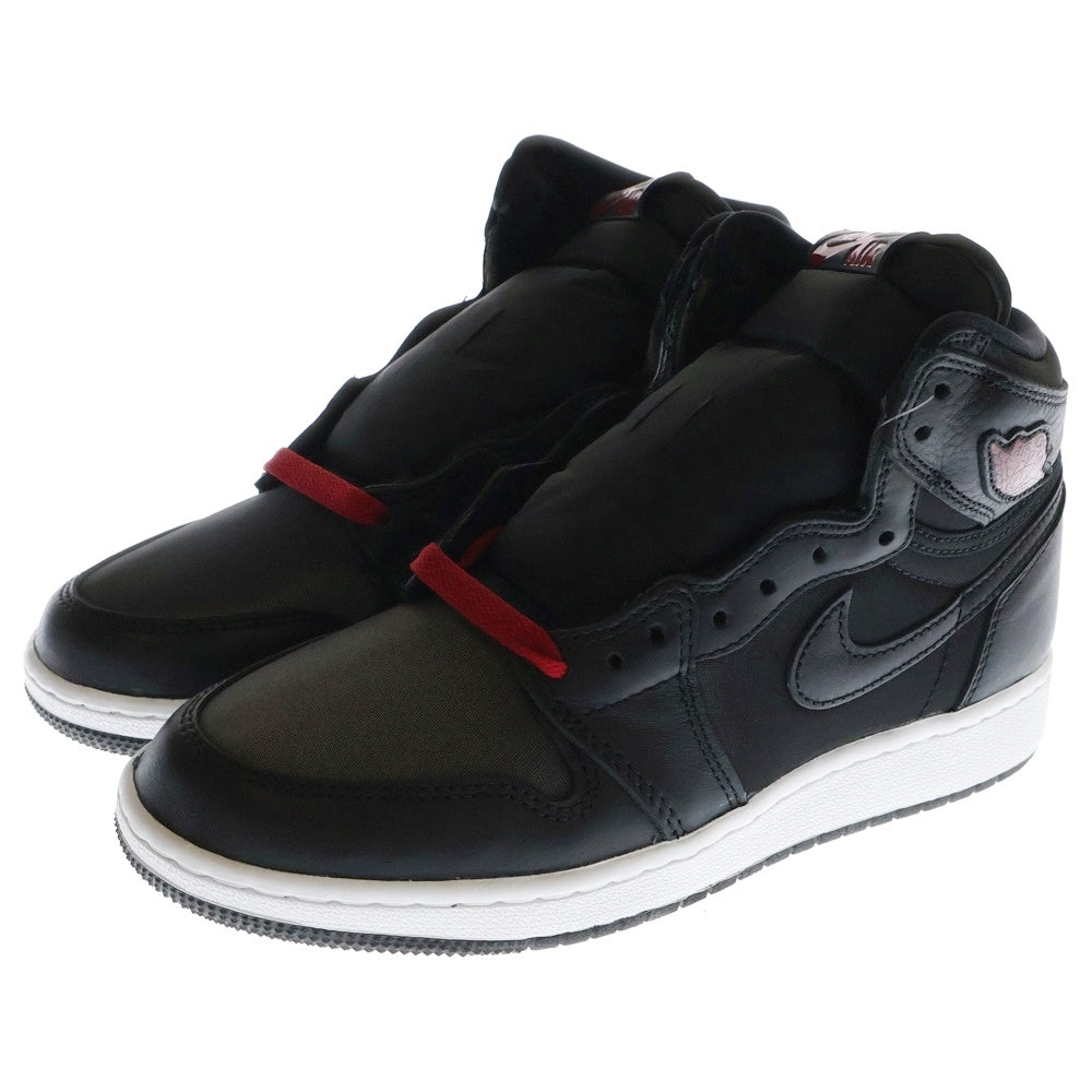 NIKE(ナイキ) GS AIR JORDAN 1 RETRO HIGH エアジョーダン ハイカットスニーカー ブラック/レッド US5.5Y/24.0cm 575441-060 レディース