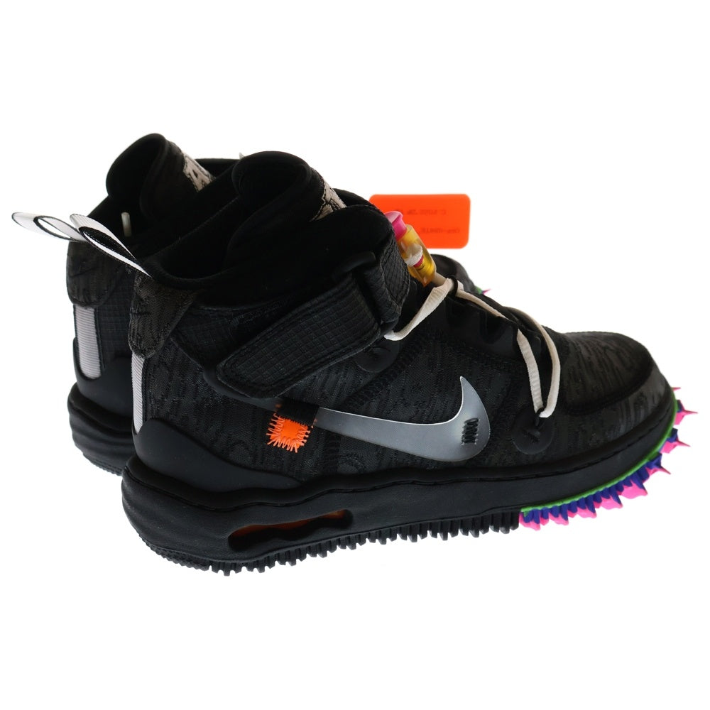NIKE(ナイキ) ×Off-White AIR FORCE 1 MID Black オフホワイト エアフォースワン ミッドカットスニーカー ブラック US6/24.0cm DO6290-001