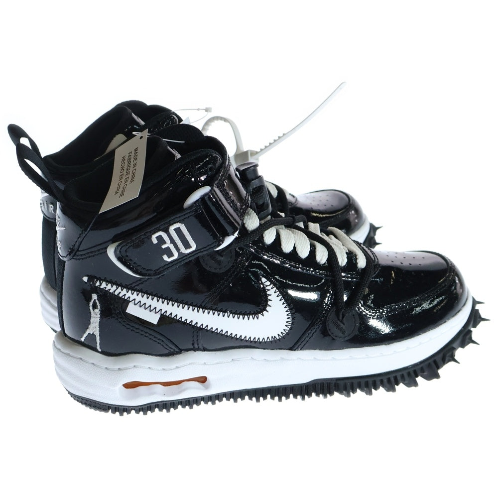 NIKE(ナイキ) ×Off-White Air Force 1 Mid Sheed DR0500-001 ×オフホワイト エアフォースワン ミッド ブラック シード ミッドカットスニーカー US6/24.0cm