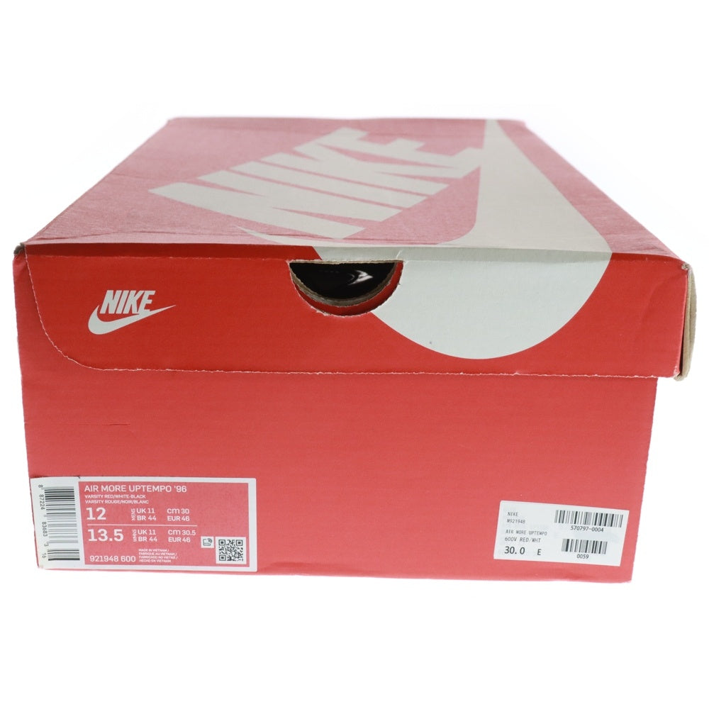 NIKE(ナイキ) AIR MORE UPTEMPO 96 921948-600 エア モア アップテンポ モアテン ハイカットスニーカー レッド US12/30.0cm