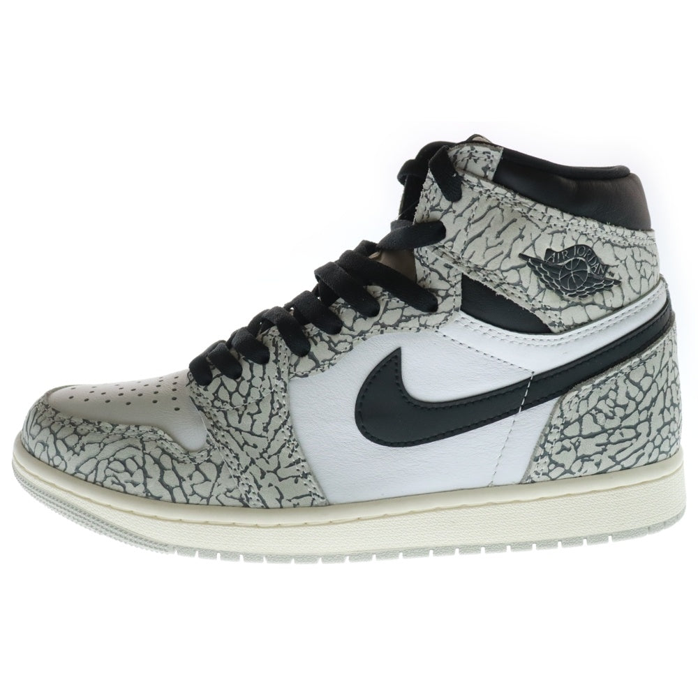 NIKE(ナイキ) AIR JORDAN 1 RETRO HIGH OG White Cement Safari エア ジョーダン 1 レトロ ハイカットスニーカー ホワイトセメント サファリ US8/26.0cm DZ5485-052