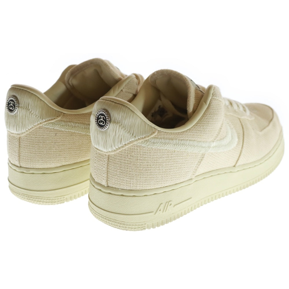 NIKE(ナイキ) ×STUSSY AIR FORCE 1 LOW FOSSIL STONE CZ9084-200 ステューシー エアフォース1 ロー フォッシルストーン ローカットスニーカー アイボリー US10.5/28.5cm