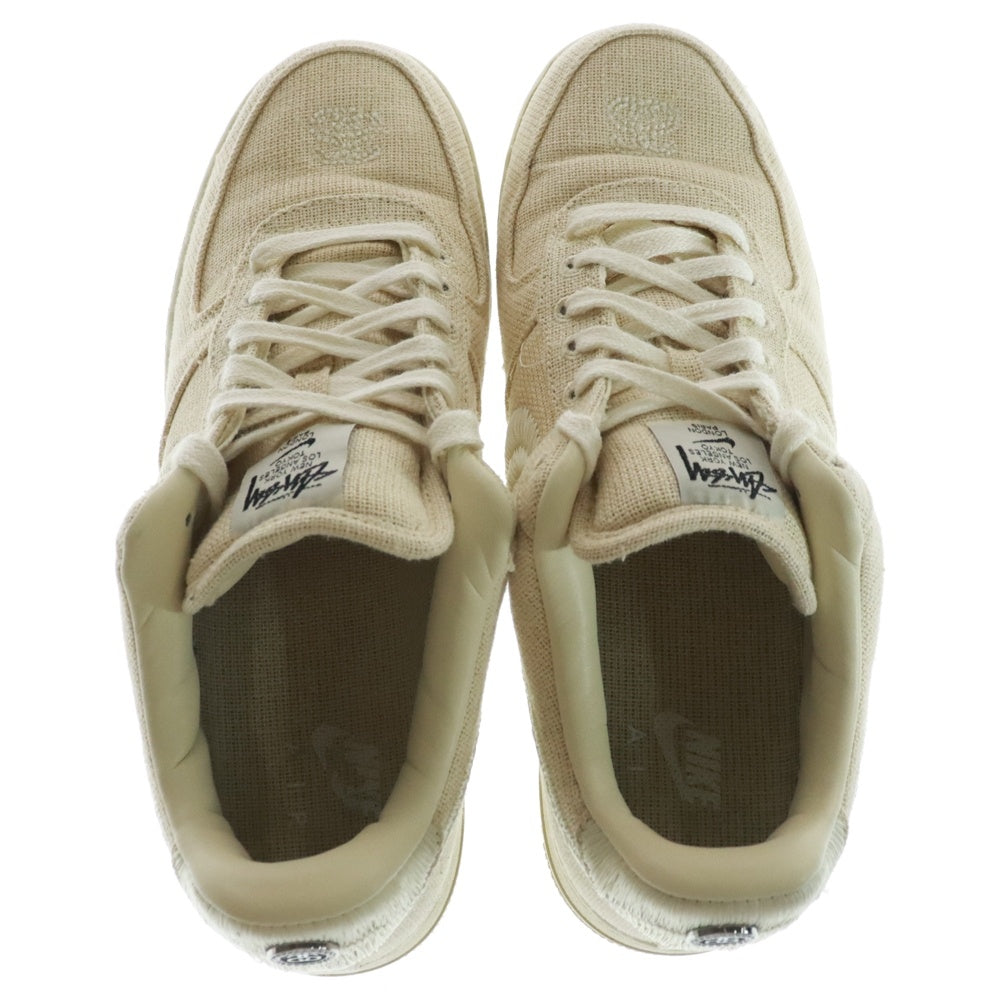 NIKE(ナイキ) ×STUSSY AIR FORCE 1 LOW FOSSIL STONE CZ9084-200 ステューシー エアフォース1 ロー フォッシルストーン ローカットスニーカー アイボリー US10.5/28.5cm