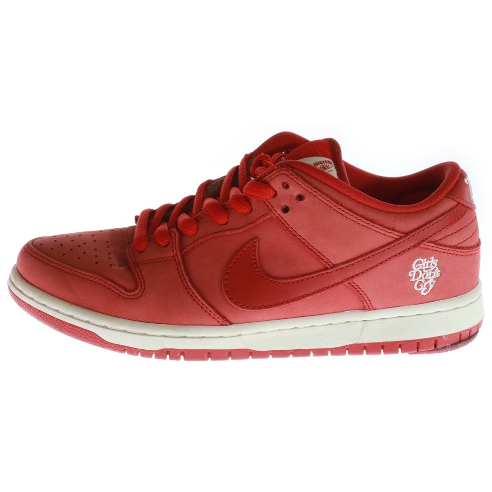 NIKE SB(ナイキエスビー) ×Girls Don't Cry SB DUNK LOW PRO QS BQ6832-600 ガールズ ドント クライ ダンク ローカットスニーカー レッド US8/26.0cm
