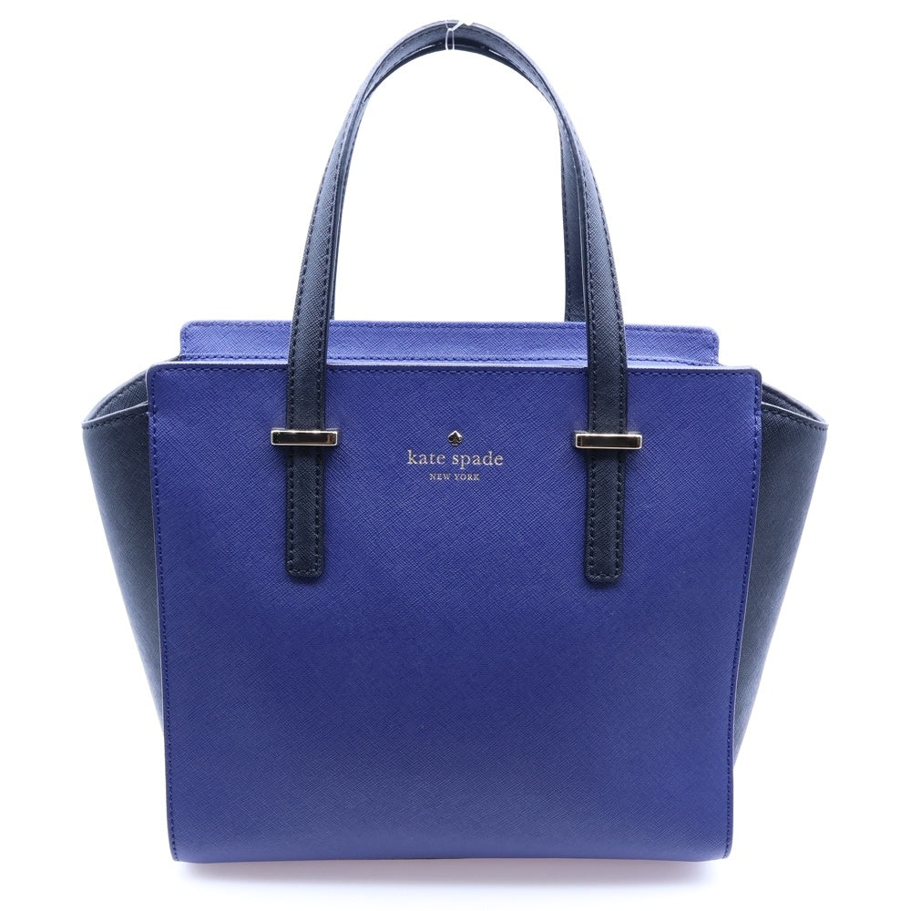 Kate Spade(ケイトスペード) 2WAY レザーハンド ショルダーバッグ ネイビー/ブラック レディース