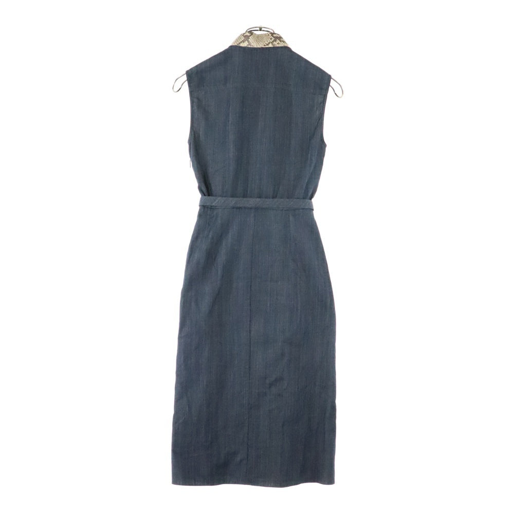 GUCCI(グッチ) ノースリーブ ドレス クロコ インディゴ 377539