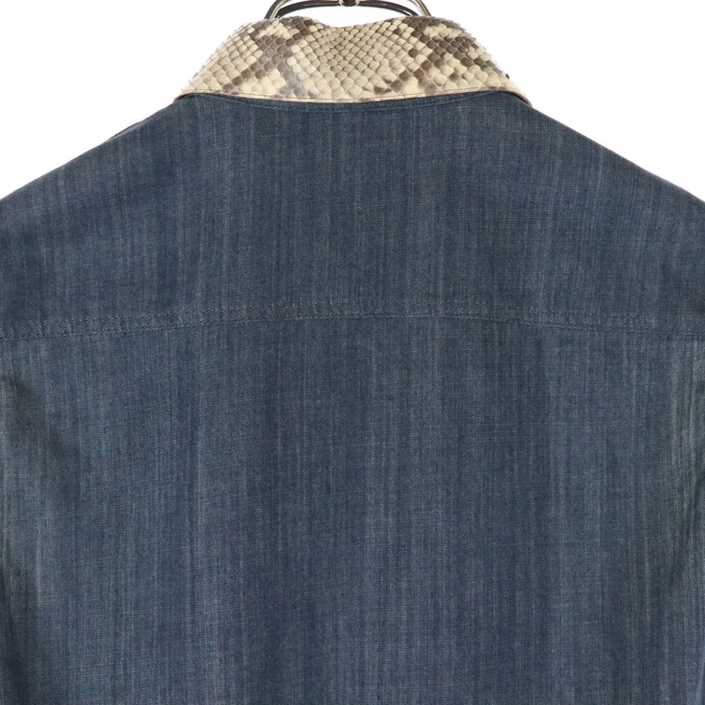 GUCCI(グッチ) ノースリーブ ドレス クロコ インディゴ 377539