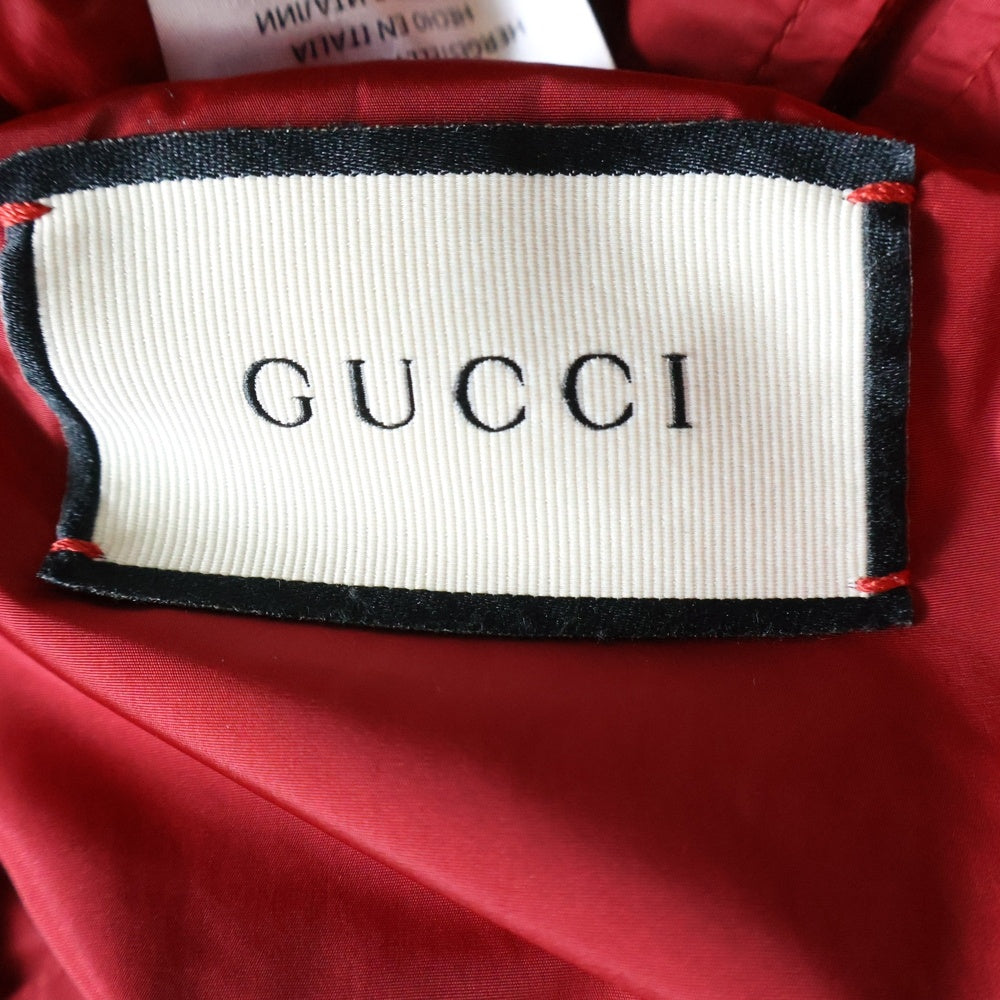 GUCCI(グッチ) 18SS BEE STAR JACQUARD NYLON JACKET 495727 Z759B ビースター総柄 ナイロンジップアップ ジャケット ブラック/レッド