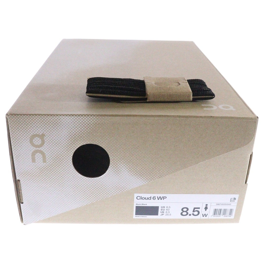 On(オン) Cloud 6 Waterproof クラウド 6 ウォータープルーフ ローカットスニーカー ブラック USW8.5/25.5cm 3WF10051043 レディース