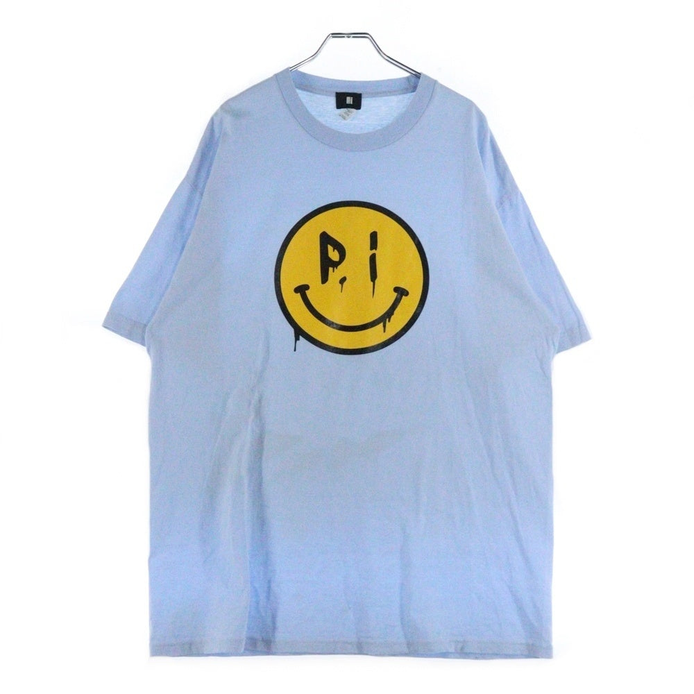 NO BRAND(ノーブランド) P.i SMILE S/S TEE スマイル Tシャツ 半袖カットソー ブルー