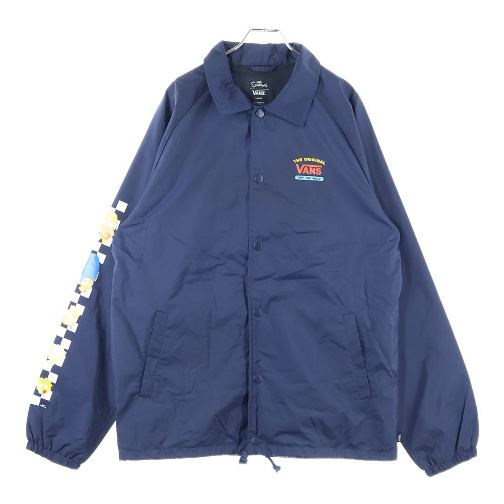 VANS(ヴァンズ) xThe Simpsons Family Torrey ナイロン バックプリント コーチジャケット ネイビー VN0002MUZZZ