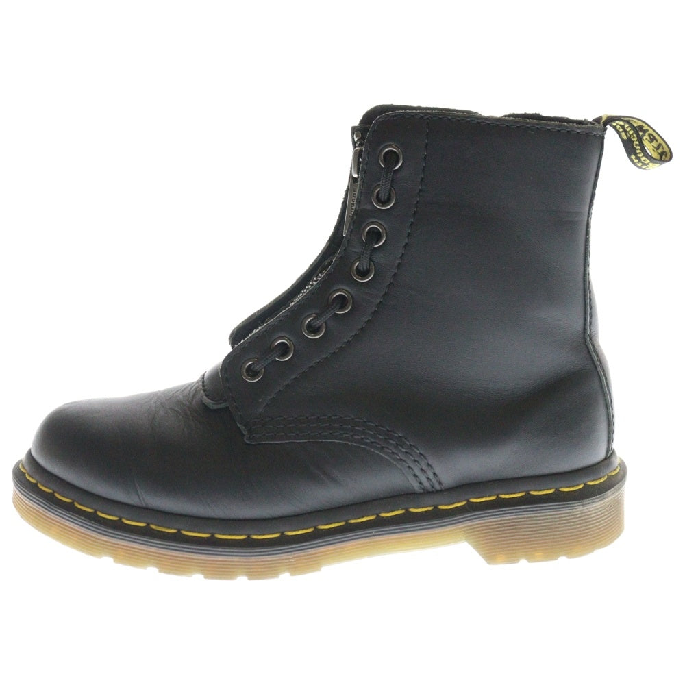 Dr.Martens(ドクターマーチン) 1460-8EYE PASCAL FRONT ZIP フロントジップ 8ホール ハイカットレザーブーツ ブラック 23863001