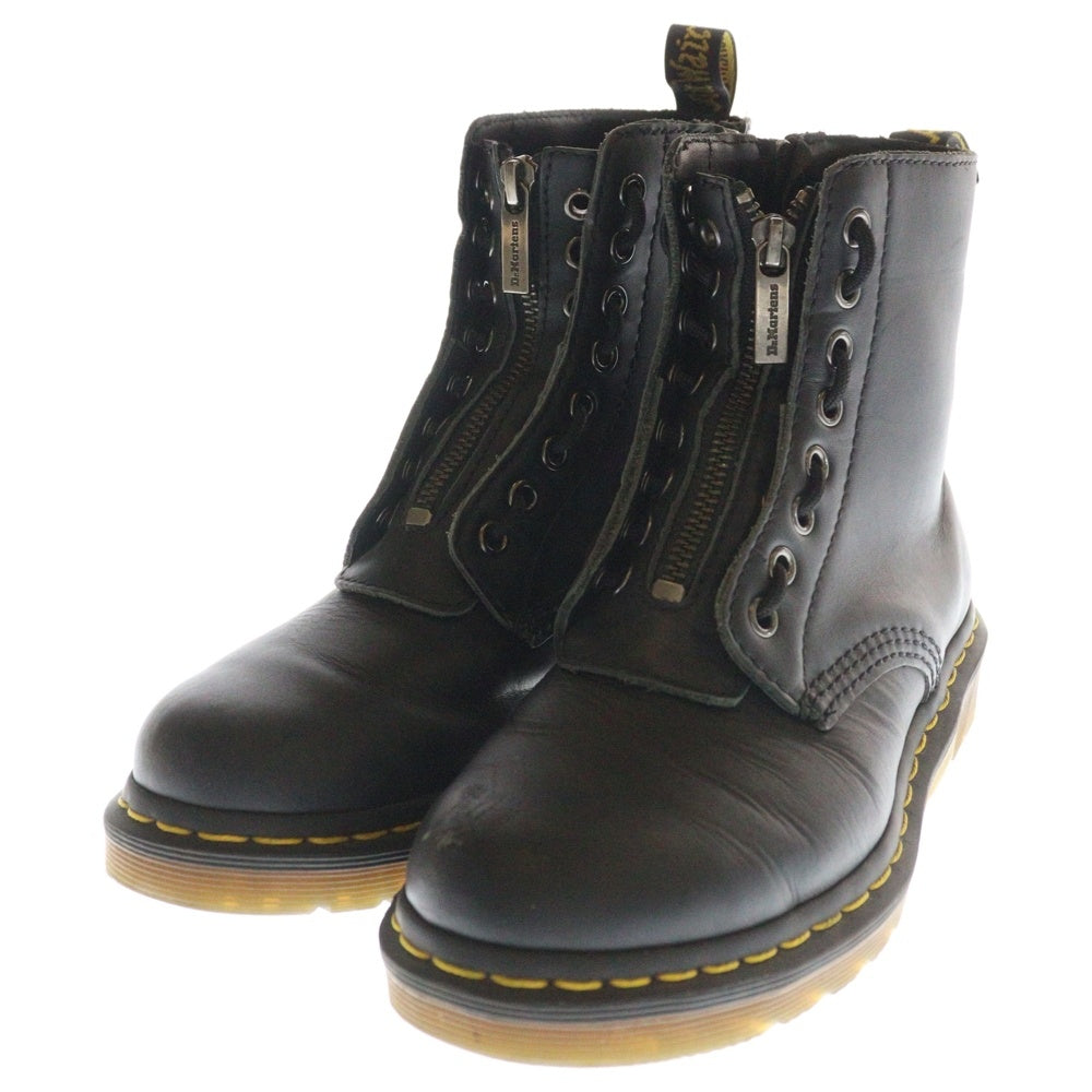 Dr.Martens(ドクターマーチン) 1460-8EYE PASCAL FRONT ZIP フロントジップ 8ホール ハイカットレザーブーツ ブラック 23863001