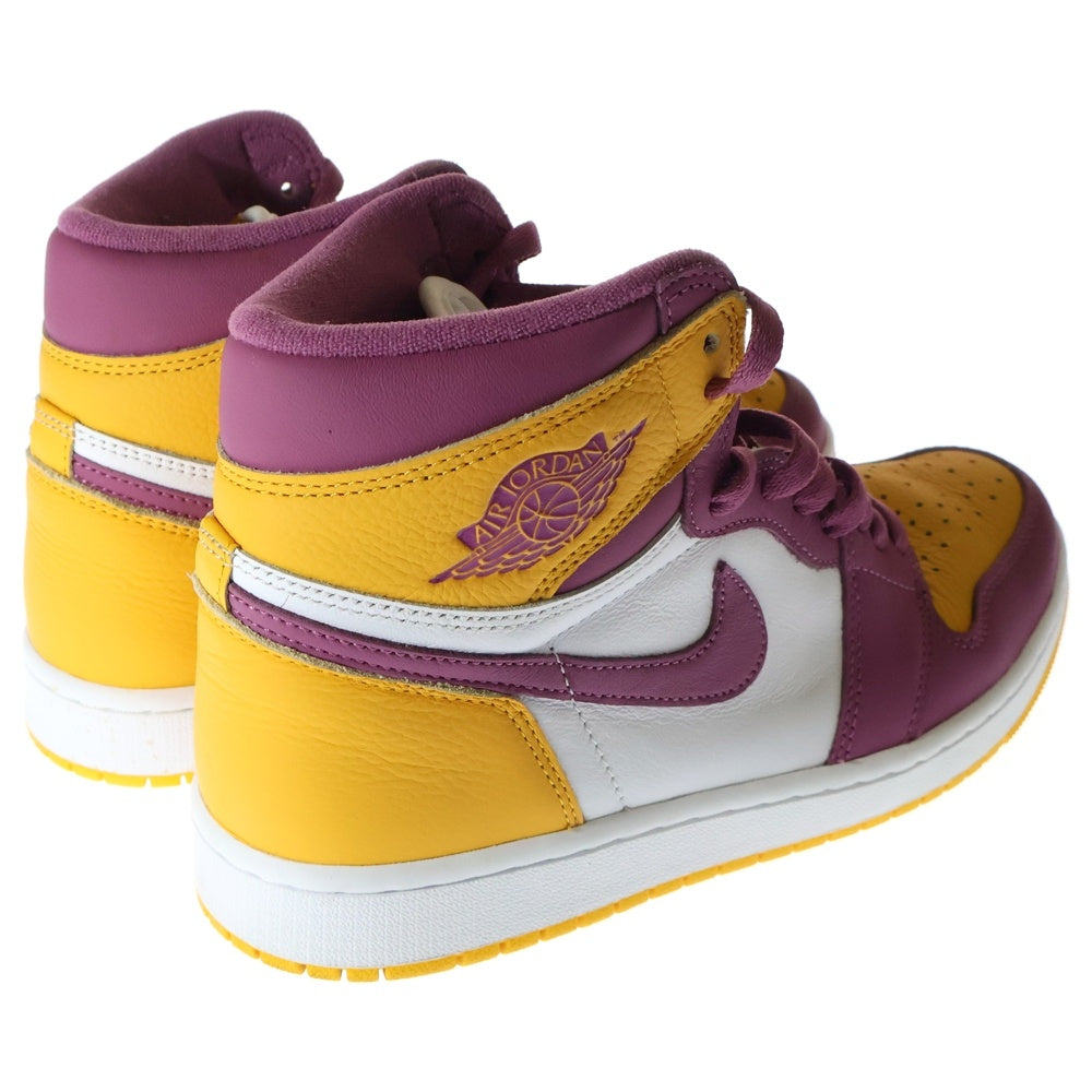 NIKE(ナイキ) AIR JORDAN 1 RETRO HIGH OG Brotherhood エアジョーダン レトロ ブラザーフッド ハイカットスニーカー イエロー/パープル US9/27.0cm 555088-706