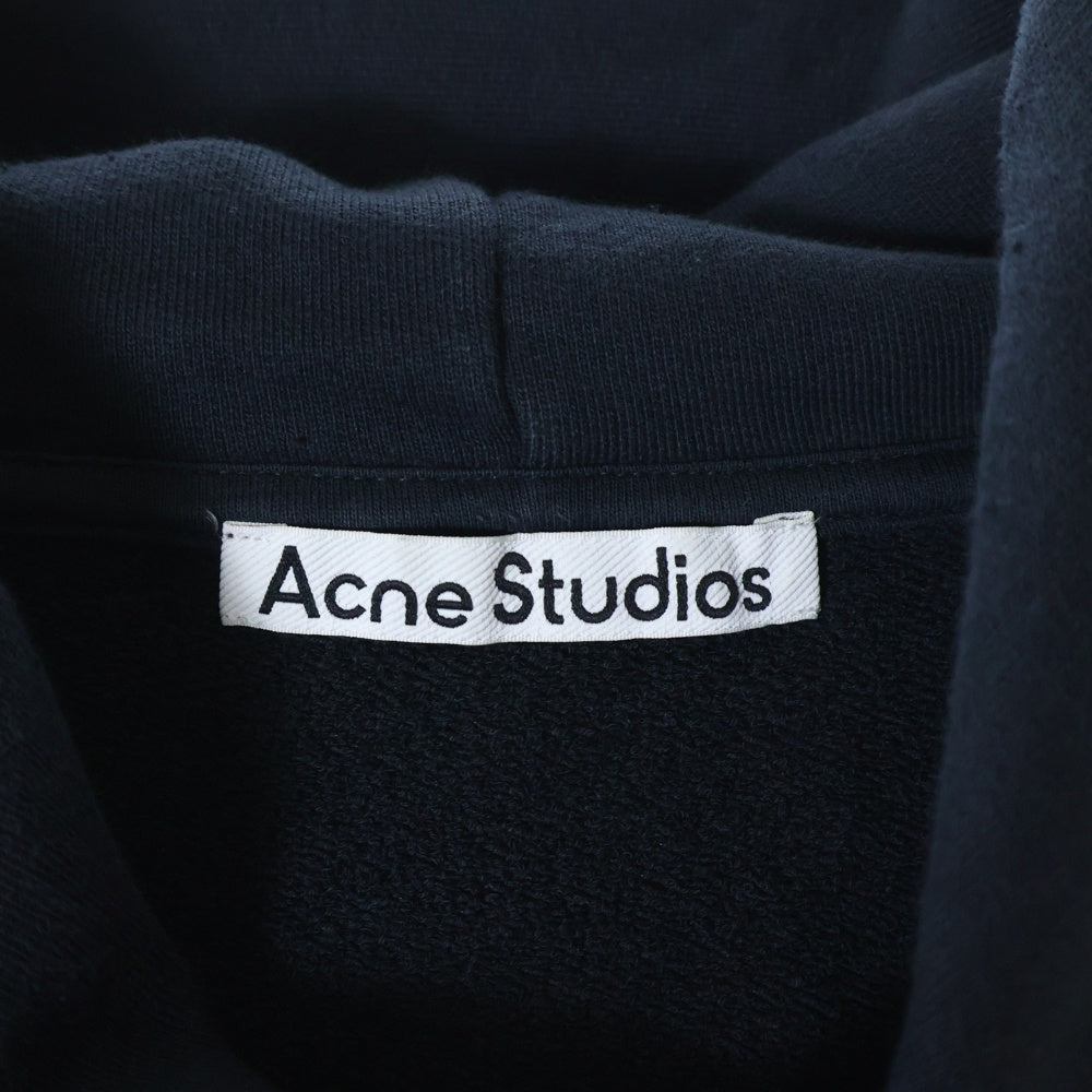 Acne Studios(アクネ ストゥディオズ) Acne Studios アクネ ストゥディオズ 24SS Logo Hoodie Sweater ダメージ加工 ロゴフーディ スウェットパーカー ブラック FN-UX-SWEA000020