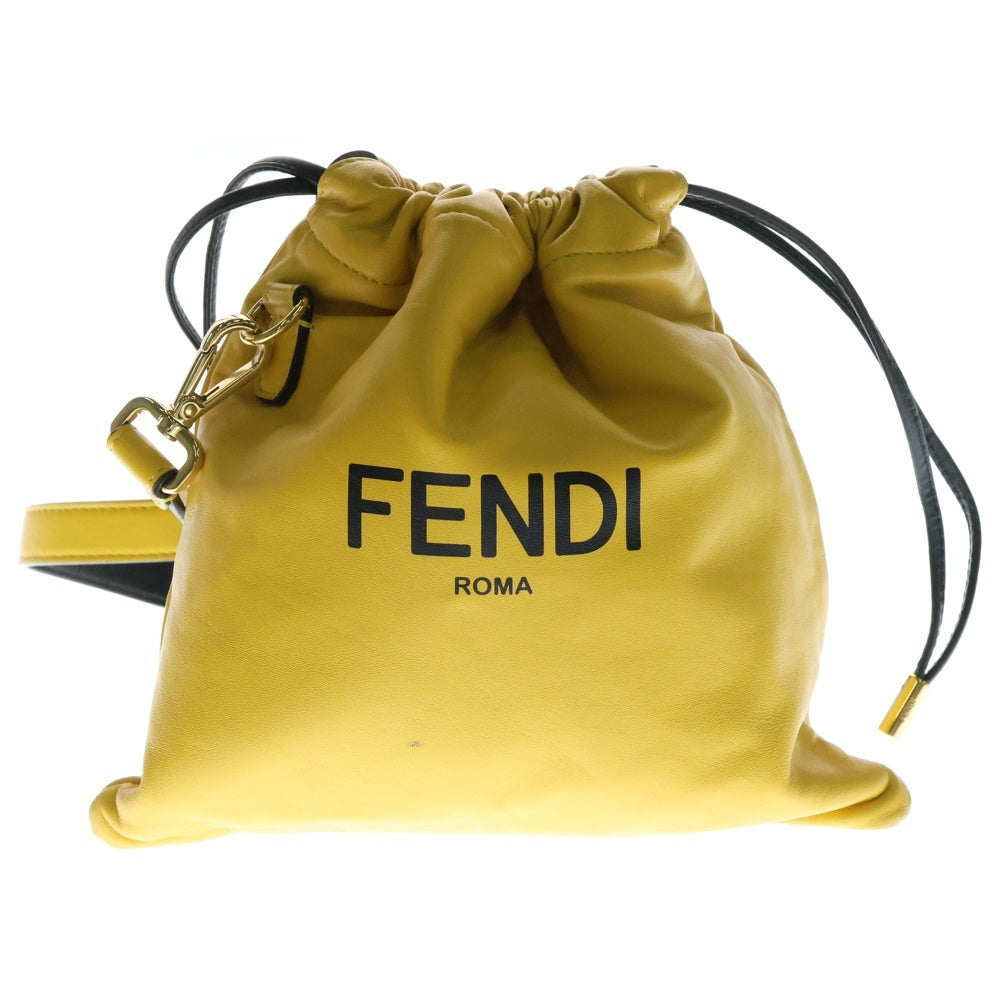 FENDI(フェンディ) 2WAYバッグ ショルダーバッグ 巾着 スリムクラッチ イエロー 7VA510 レディース