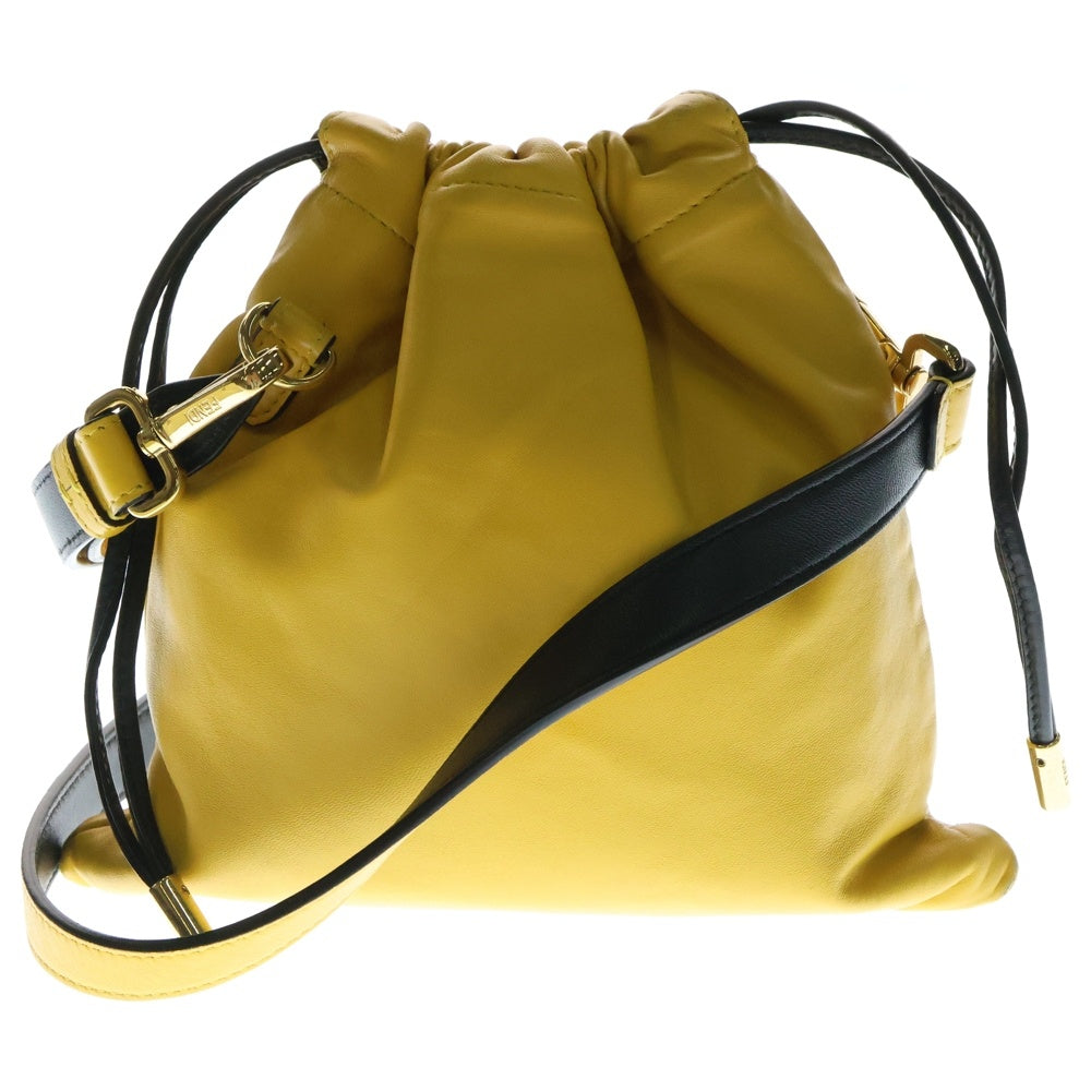 FENDI(フェンディ) 2WAYバッグ ショルダーバッグ 巾着 スリムクラッチ イエロー 7VA510 レディース