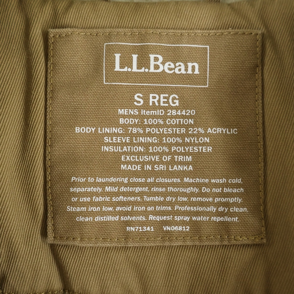 L.L.Bean(エルエルビーン) Thinsulate シンサレート 中綿 裏フリース ジャケット コットン ベージュ