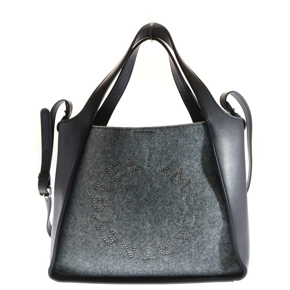 STELLA McCARTNEY(ステラマッカートニー) CROSSBODY BAG ECO FELT/ALTER MAT ステラ ロゴ フェルト アルター マット エコ フェイクレザー ハンドバッグ グレー 513860 WP0059