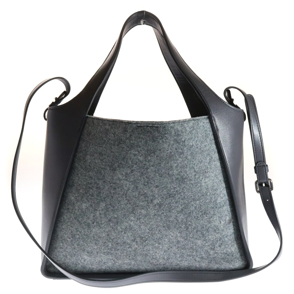 STELLA McCARTNEY(ステラマッカートニー) CROSSBODY BAG ECO FELT/ALTER MAT ステラ ロゴ フェルト アルター マット エコ フェイクレザー ハンドバッグ グレー 513860 WP0059
