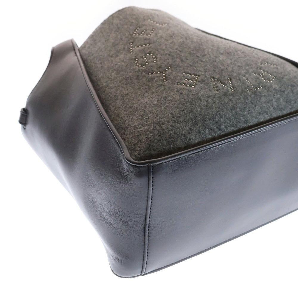 STELLA McCARTNEY(ステラマッカートニー) CROSSBODY BAG ECO FELT/ALTER MAT ステラ ロゴ フェルト アルター マット エコ フェイクレザー ハンドバッグ グレー 513860 WP0059
