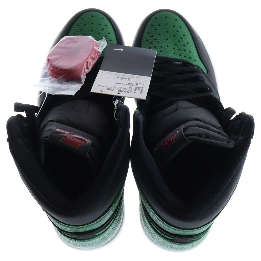 NIKE(ナイキ) AIR JORDAN 1 RETRO HIGH OG PINE GREEN エアジョーダン1 レトロ パイングリーン ハイカットスニーカー ブラック/グリーン US10/28.0cm 555088-030