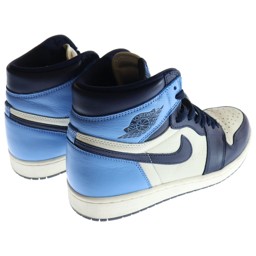 NIKE(ナイキ) AIR JORDAN 1 RETRO HIGH OG OBSIDIAN/UNIVERSITY BLUE エアジョーダン1 オブシディアン ユニバーシティブルー ハイカットスニーカー US10/28.0cm 555088-140