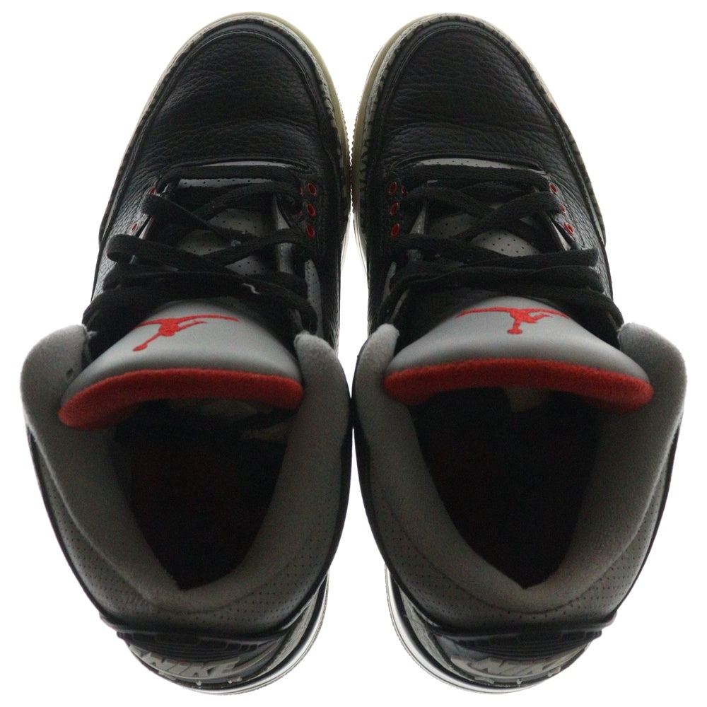 NIKE(ナイキ) AIR JORDAN 3 RETRO OG BLACK CEMENT エアジョーダン レトロ ブラックセメント ハイカットスニーカー ブラック/レッド US10/28.0cm 854262-001