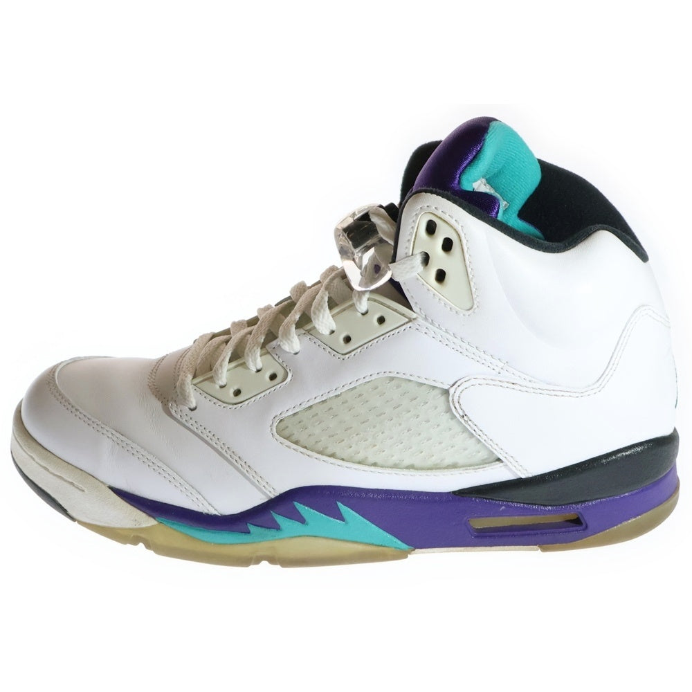 NIKE(ナイキ) 【観賞用 2013年製】 AIR JORDAN 5 RETRO GRAPE エアジョーダン5 レトロ グレープ ハイカットスニーカー ホワイト/パープル US10/28.0cm 136027-108