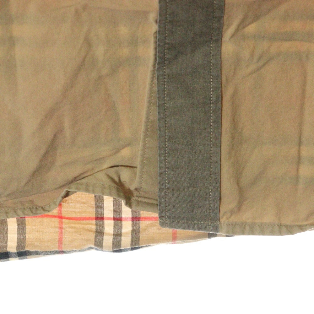 BURBERRY(バーバリー) 20AW パッチワーク クレイジーパターン ノバチェック 長袖シャツ ベージュ 8032268