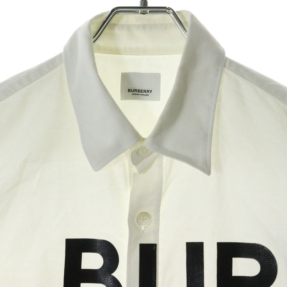 BURBERRY(バーバリー) 20SS Horseferry Print Shirt ホースフェリー プリントシャツ 長袖シャツ ロゴ ホワイト 8023776