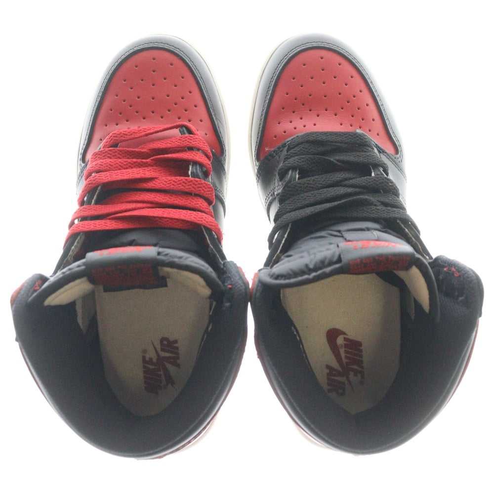 NIKE(ナイキ) AIR JORDAN 1 HIGH 85 BRED 2025 エアジョーダン 1 ブレッド ハイカットスニーカー レディース US5/23.5cm レッド/ブラック HV6674-067