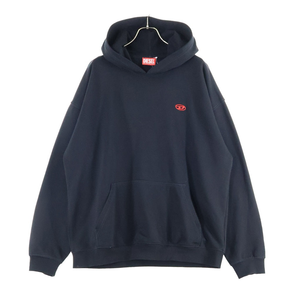 DIESEL(ディーゼル) S-BOXT-HOOD-K2 ロゴ刺繍 フーデッド プルオーバーパーカー ブラック A15725