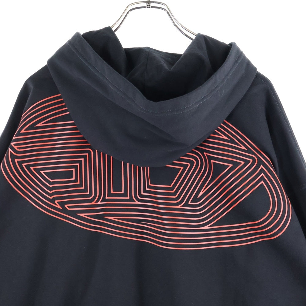 DIESEL(ディーゼル) S-BOXT-HOOD-K2 ロゴ刺繍 フーデッド プルオーバーパーカー ブラック A15725