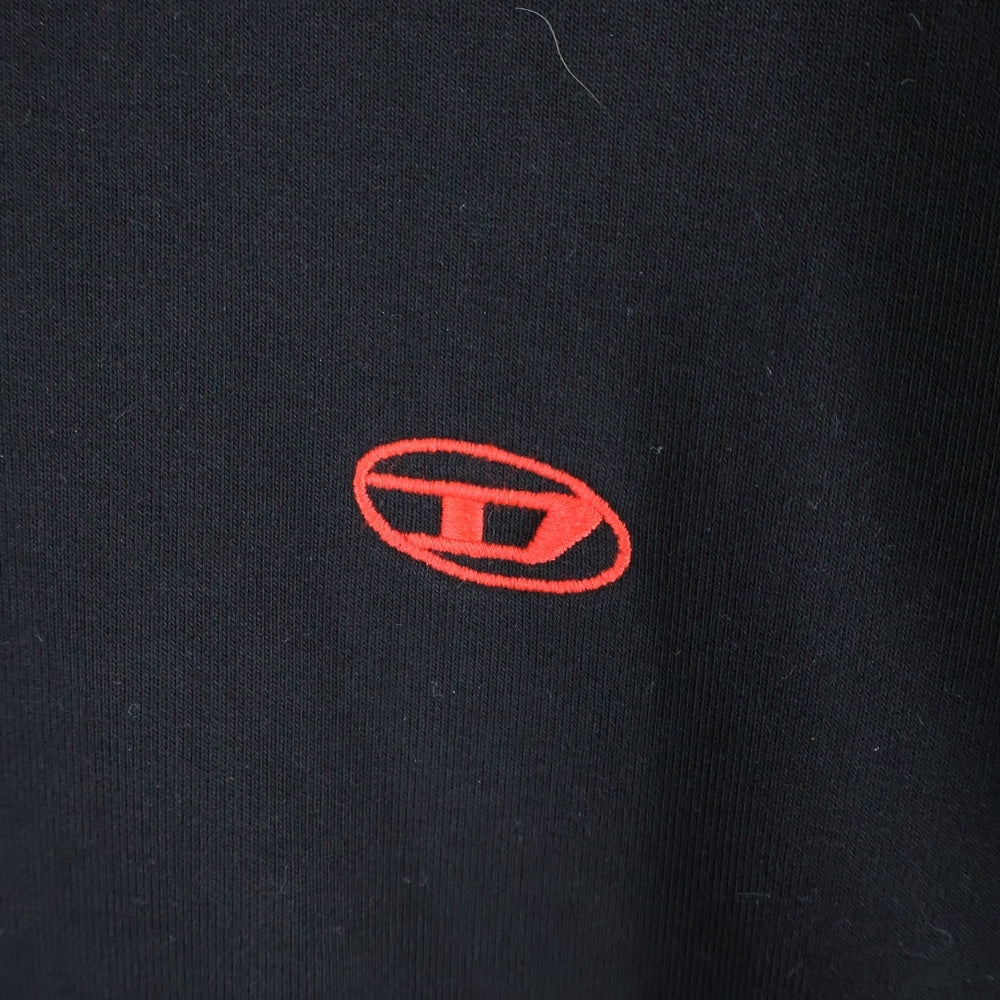DIESEL(ディーゼル) S-BOXT-HOOD-K2 ロゴ刺繍 フーデッド プルオーバーパーカー ブラック A15725