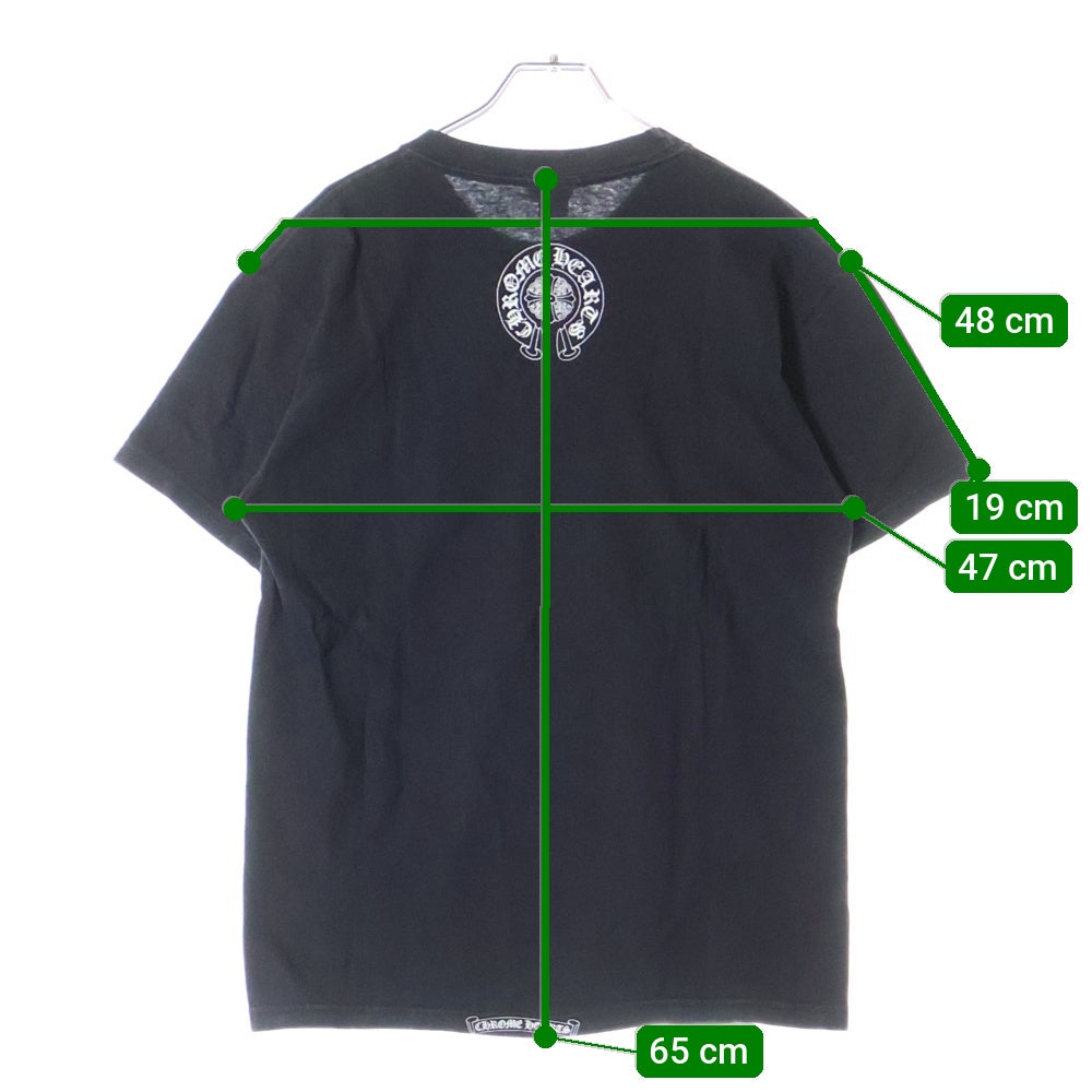 CHROME HEARTS(クロムハーツ) OLD DAGGER S/S Tee オールドモデル ダガーポケット ロゴ バックプリント 半袖Tシャツ ブラック