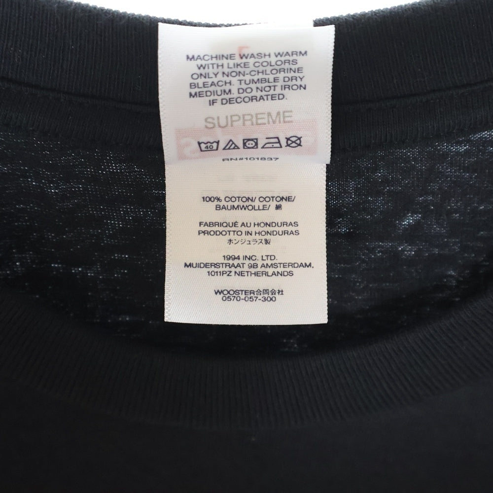 SUPREME(シュプリーム) 24AW Tera Patrick Collegiate Tee テラ パトリック ロゴプリント クルーネック 半袖Tシャツ カットソー ブラック