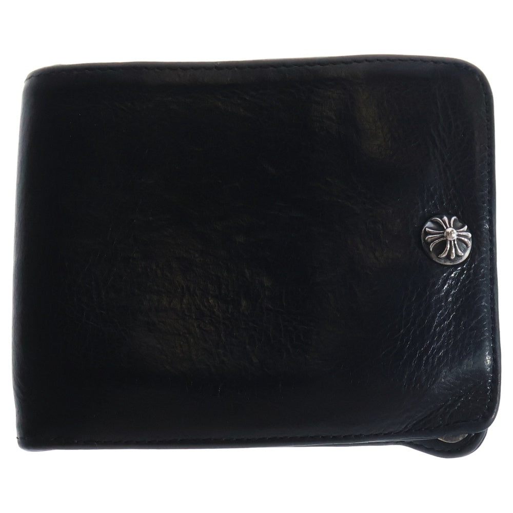 CHROME HEARTS(クロムハーツ) 1SNAP 1スナップ クロス ボールボタン レザーウォレット 財布 ブラック BCA361