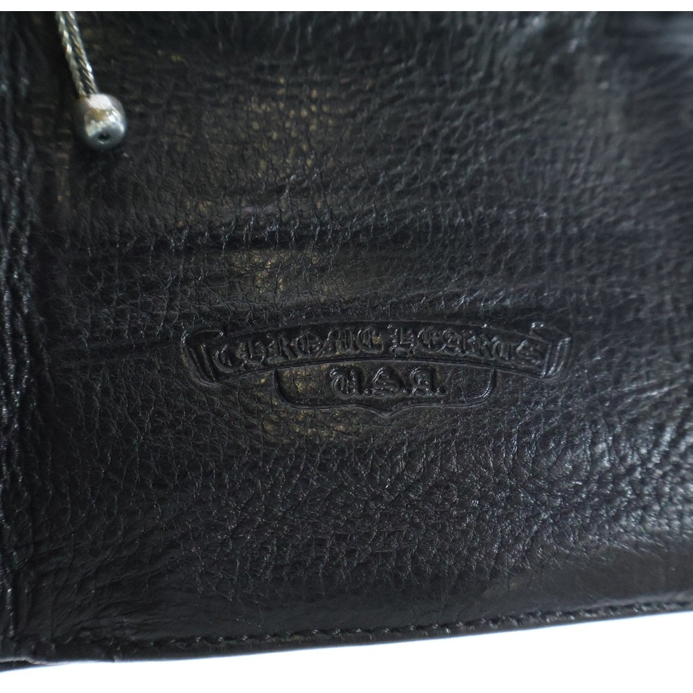 CHROME HEARTS(クロムハーツ) 1SNAP 1スナップ クロス ボールボタン レザーウォレット 財布 ブラック BCA361