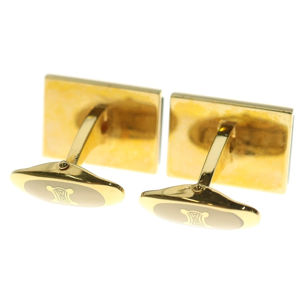 CELINE(セリーヌ) トリオンフ カフス ネクタイピン セット スウィヴル式 ワニロ式 シルバー/ゴールド