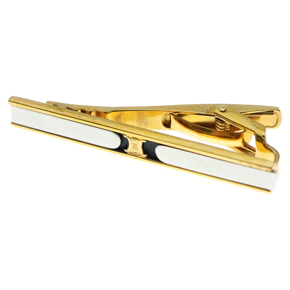 CELINE(セリーヌ) トリオンフ カフス ネクタイピン セット スウィヴル式 ワニロ式 シルバー/ゴールド