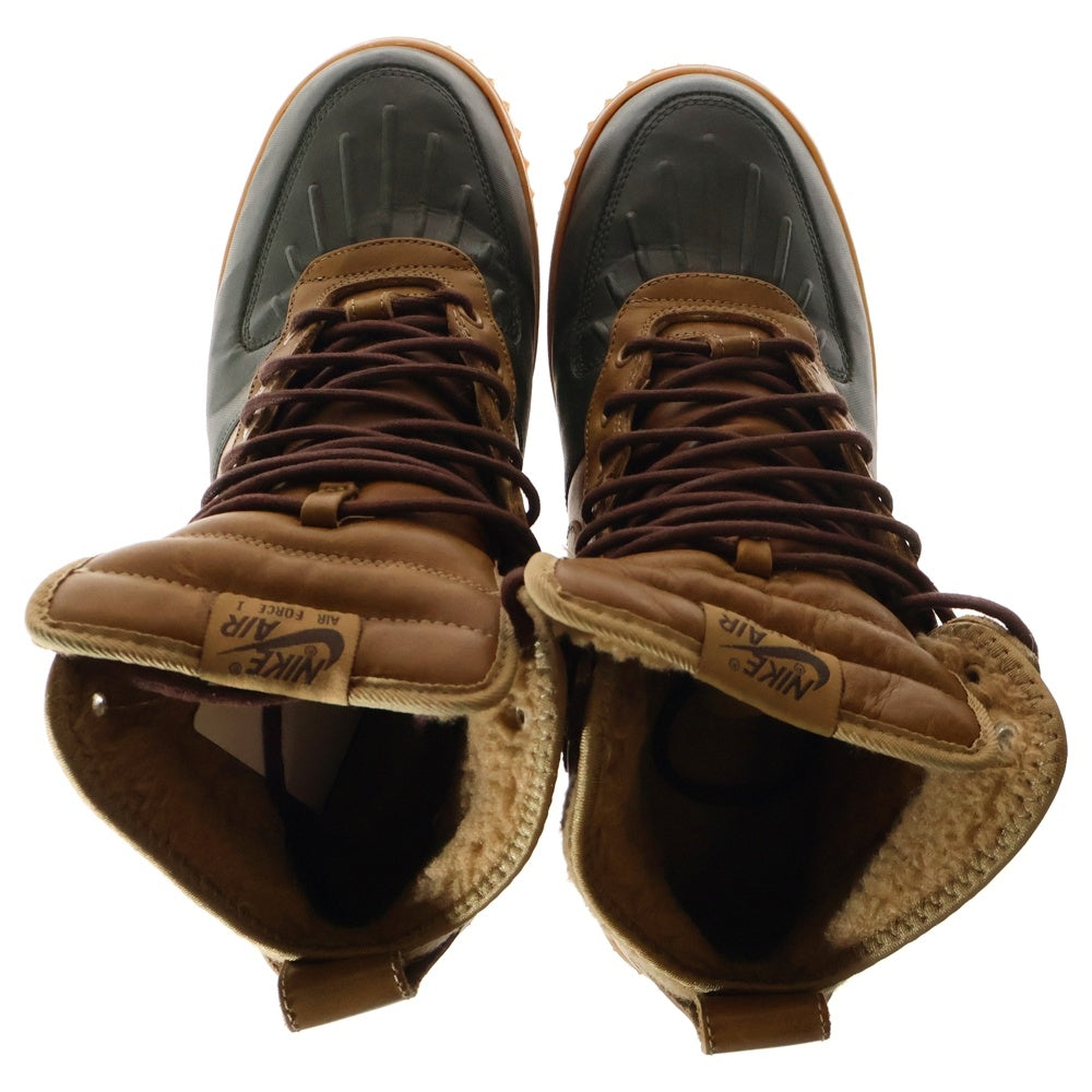 NIKE(ナイキ) AIR FORCE 1 DUCKBOOT エアフォースワン ダックブーツ ハイカットスニーカー ブラウン 444745-201
