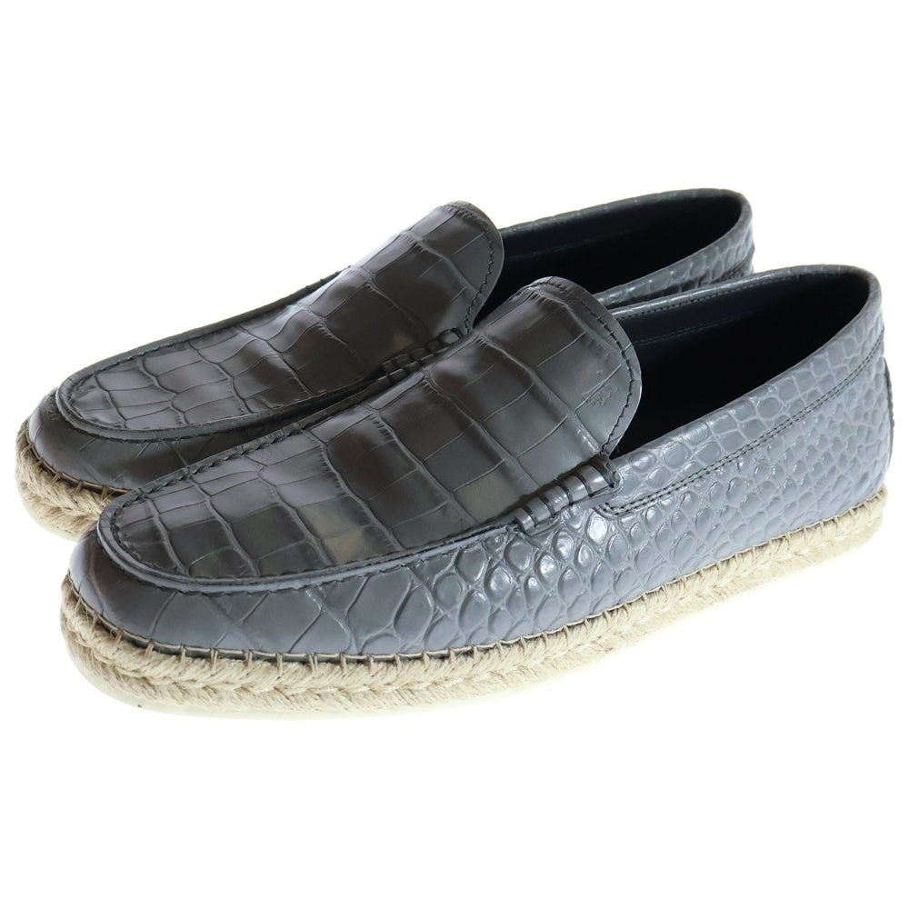 TOD'S(トッズ) MOCASSINO ESPADRILLAS 66B モカシーノ エスパドリーユ ローファー グレー