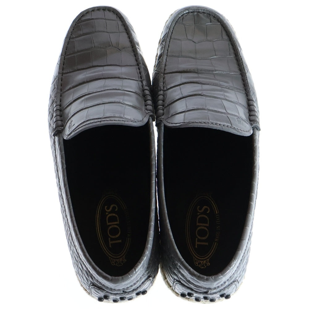 TOD'S(トッズ) MOCASSINO ESPADRILLAS 66B モカシーノ エスパドリーユ ローファー グレー