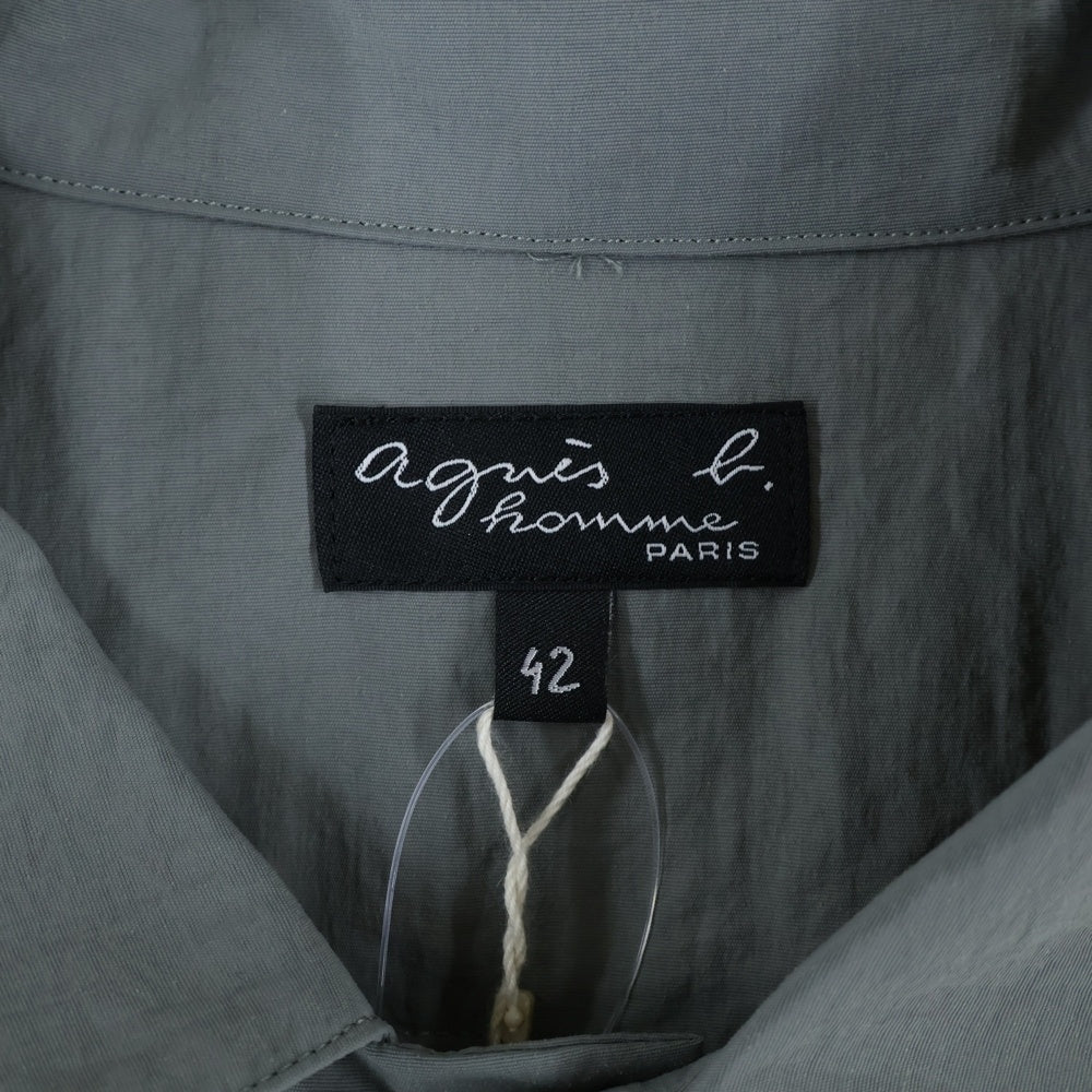 agnes b. homme(アニエスベーオム) CHEMISE MAGNUM 半袖シャツ ナイロン グレー W796-UBT2