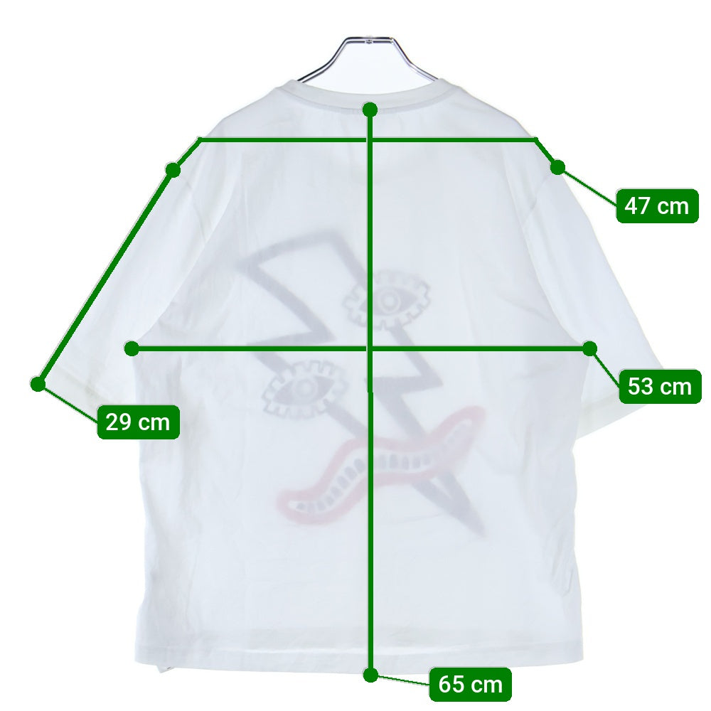 Neil Barrett(ニール バレット) SURREALIST BOLT LOOSE FIT 半袖Tシャツ ホワイト BJT733S N592S 1141